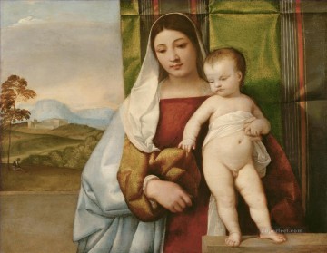 Madonna Gitana Tiziano Tiziano Pinturas al óleo